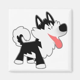 Niedlicher Cartoon Siberian Husky Magnet