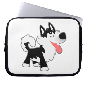 Niedlicher Cartoon Siberischer Husky-Laptop-Case Laptopschutzhülle