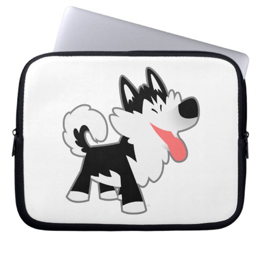 Niedlicher Cartoon Siberischer Husky-Laptop-Case Laptopschutzhülle (Vorderseite)