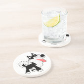 Niedlicher Cartoon Siberischer Husky Untersetzer (Seite)