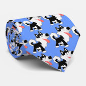 Niedlicher Cartoon Sibirische Husky-Krawatte Krawatte (Gerollt)