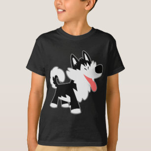Niedlicher Cartoon Sibirischer Husky Children T - T-Shirt