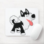 Niedlicher Cartoon-sibirischer Schlittenhund Mousepad (Mit Mouse)