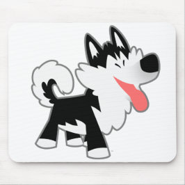 Niedlicher Cartoon-sibirischer Schlittenhund Mousepad