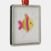 Niedlicher Cartoon Silbernes Ornament (Rechts)
