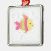 Niedlicher Cartoon Silbernes Ornament (Links)