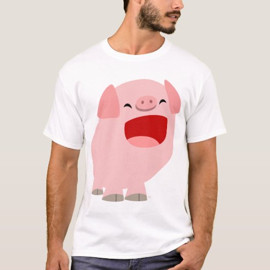 Niedlicher Cartoon-singenschwein-Kinder T - Shirt (Vorderseite)