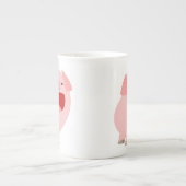 Niedlicher Cartoon Singing Pig Bone China Tasse (Vorderseite)