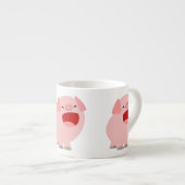 Niedlicher Cartoon Singing Pig Espresso Tasse (Vorderseite Rechts)