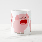 Niedlicher Cartoon Singing Pig Jumbo Tasse (Vorderseite)