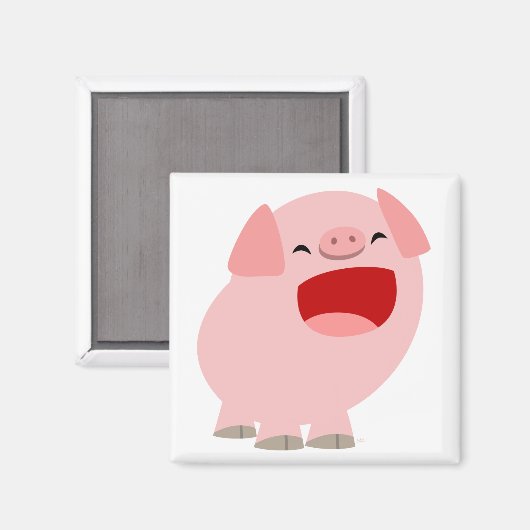 Niedlicher Cartoon Singing Pig Magnet (Vorderseite/Rückseite)