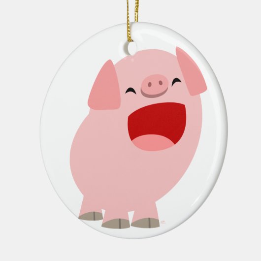 Niedlicher Cartoon Singing Pig Ornament (Links)