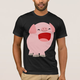 Niedlicher Cartoon Singing Pig T - Shirt