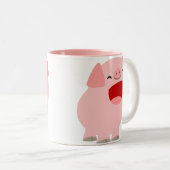 Niedlicher Cartoon Singing Pig Tasse (VorderseiteRechts)