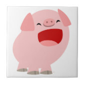 Niedlicher Cartoon Singschwanz Fliese (Vorderseite)