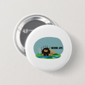 Niedlicher Cartoon Skunk Ape Button (Vorne & Hinten)