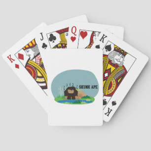 Niedlicher Cartoon Skunk Ape Spielkarten