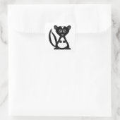 Niedlicher Cartoon Skunk Square Quadratischer Aufkleber (Tasche)