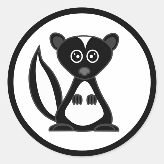 Niedlicher Cartoon Skunk Stickers (Vorderseite)