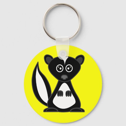 Niedlicher Cartoon Skunk Yellow Schlüsselanhänger (Vorderseite)