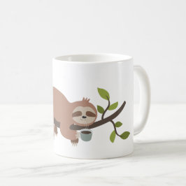 Niedlicher Cartoon Sloth Coffee Tasse