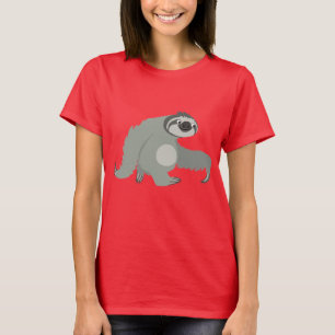 Niedlicher Cartoon Sloth in Eile T - Shirt der Fra