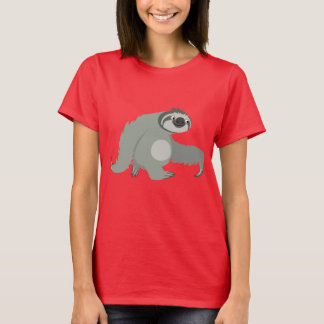 Niedlicher Cartoon Sloth in Eile T - Shirt der Fra