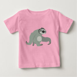 Niedlicher Cartoon-Sloth in einem eiligen Baby-T - Baby T-shirt