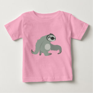 Niedlicher Cartoon-Sloth in einem eiligen Baby-T - Baby T-shirt