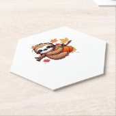 Niedlicher Cartoon Sloth mit Pumpkin - Herbstsaiso Untersetzer (angewinkelt)