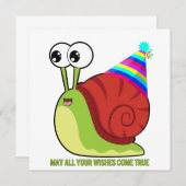 Niedlicher Cartoon Snail Funny Geburtstagskarte (Vorne/Hinten)