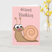 Niedlicher Cartoon Snail Karte (Gelbe Blume)