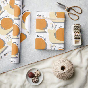 Niedlicher Cartoon Snail Personalisiert Wrapping P Geschenkpapier