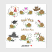 Niedlicher Cartoon Snails Sticker Set (Blatt)