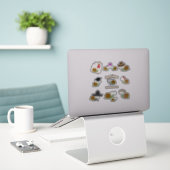 Niedlicher Cartoon Snails Sticker Set (Laptop auf Schreibtisch)