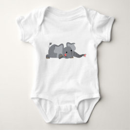 Niedlicher Cartoon Sneaky Elephant Baby Baby Strampler