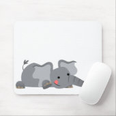 Niedlicher Cartoon Sneaky Elephant Mousepad (Mit Mouse)
