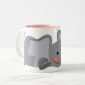 Niedlicher Cartoon Sneaky Elephant Tasse (Vorderseite Links)