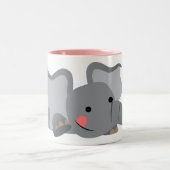 Niedlicher Cartoon Sneaky Elephant Tasse (Mittel)