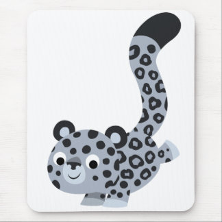 Niedlicher Cartoon Snow Leopard Mousepad