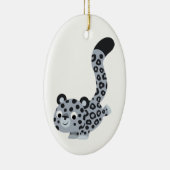 Niedlicher Cartoon Snow Leopard Ornament (Rechts)