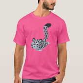 Niedlicher Cartoon Snow Leopard T - Shirt (Vorderseite)