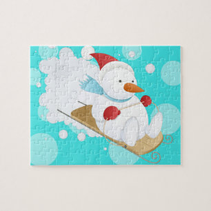 Niedlicher Cartoon Snow Man Puzzle