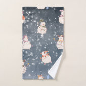 Niedlicher Cartoon Snowman Badhandtuch Set (Handtuch)