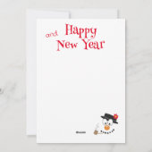 Niedlicher Cartoon Snowman Feiertagskarte (Rückseite)