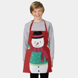 Niedlicher Cartoon Snowman Festliche Weihnachten Schürze