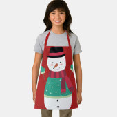 Niedlicher Cartoon Snowman Festliche Weihnachten Schürze (Insitu)
