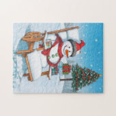 Niedlicher Cartoon Snowman Puzzle (Horizontal)