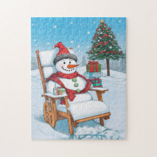 Niedlicher Cartoon Snowman Puzzle