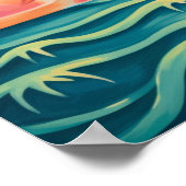 Niedlicher Cartoon Sonnenschein Poster (Ecke)